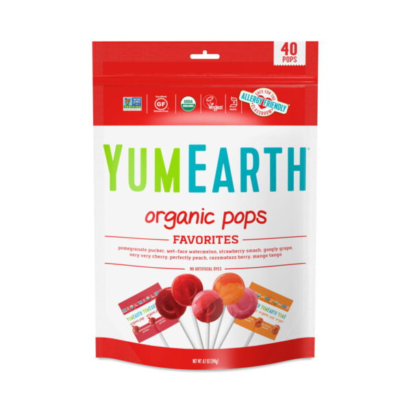 YumEarth Assorted Flavor Lollipops 8.7 oz bag
