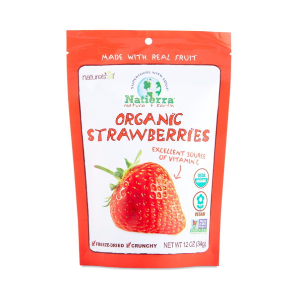 Natierra Organic Freeze Dried Strawberry 1.2 oz pouch