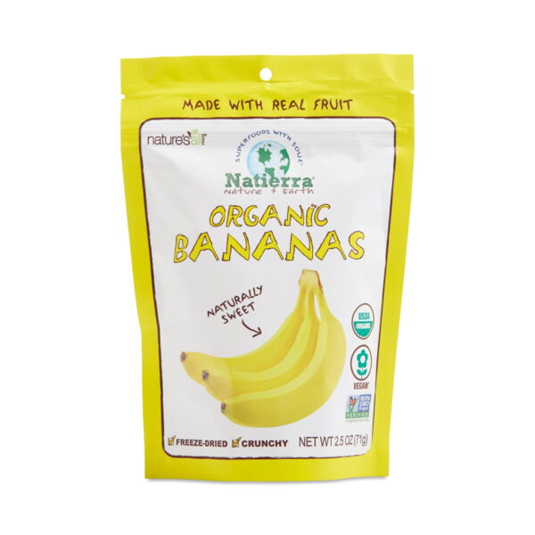 Natierra Organic Freeze Dried Banana 2.5 oz pouch