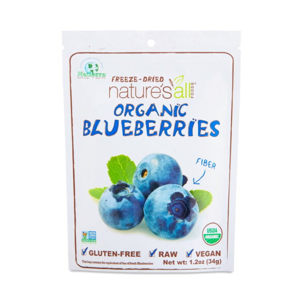 Natierra Organic Freeze Dried Blueberries 1.2 oz pouch