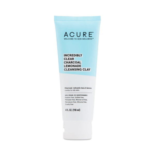 ACURE Incredibly Clear Charcoal Lemonade Cleansing Clay 4 fl oz tube