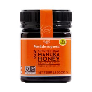 Wedderspoon Raw Manuka Honey KFactor 16 8.8 oz jar