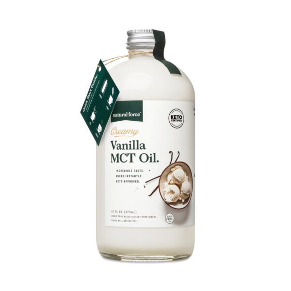 Natural Force Creamy Vanilla MCT Oil 16 fl oz jar
