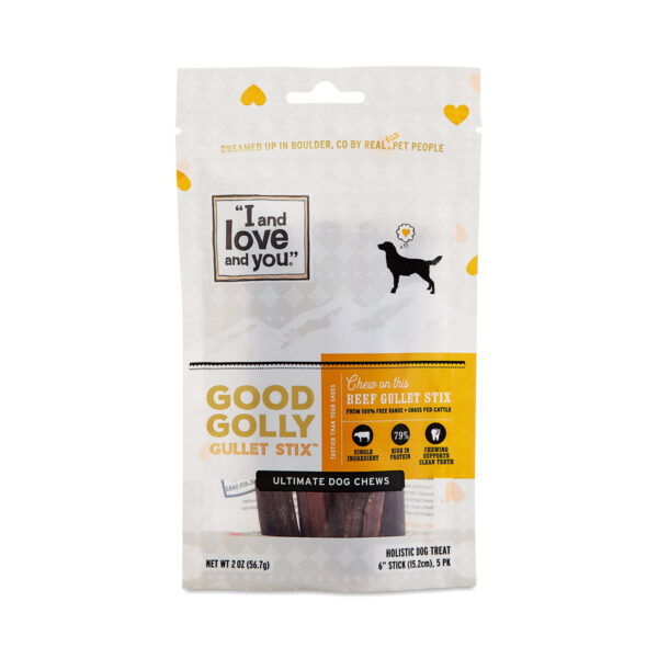 I and love and you Good Golly Gullet Stix Dog Chews 5 sticks (6 in each)