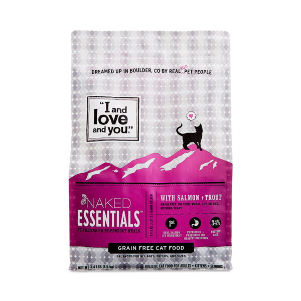 I and love and you Naked Essentials Salmon & Trout Cat Kibble 3.4 lb bag