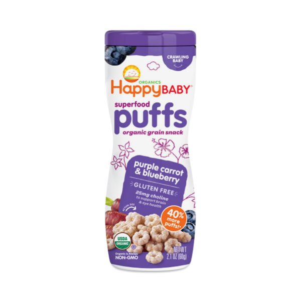 Happy Family Happy Baby Organic Purple Carrot & Blueberry Happy Puffs 2.1 oz