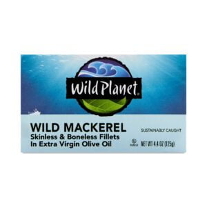 Wild Planet Wild Mackerel Fillets in Extra Virgin Olive Oil 4.375 oz tin