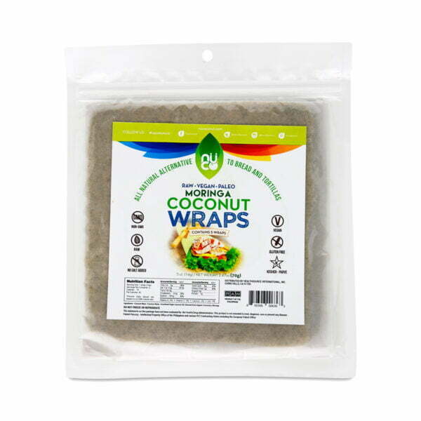 Nuco Moringa Coconut Wraps five 14g wraps