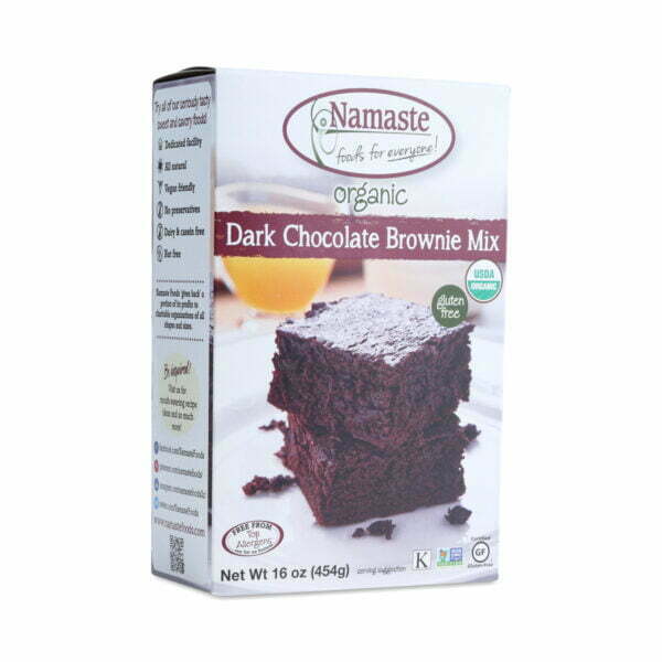 Namaste Foods Organic Dark Chocolate Brownie Mix 16 oz box