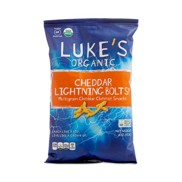 Luke's Organic Organic Cheddar Lightning Bolts Cheese Snacks 4 oz bag