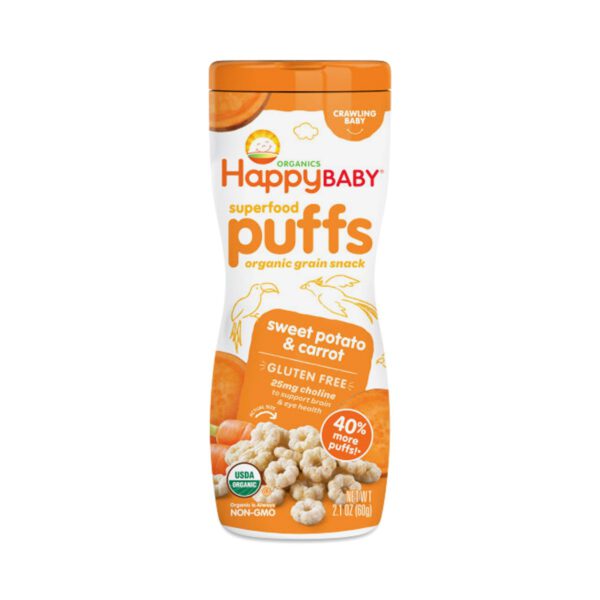 Happy Family Happy Baby Organic Sweet Potato Happy Puffs 2.1 oz