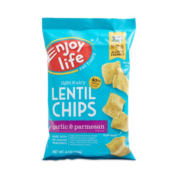 Enjoy Life Garlic & Parmesan Lentil Chips 4 oz bag