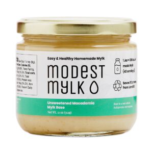 Modest Mylk Unsweetened Macadamia Mylk Base 11 oz jar
