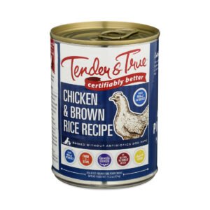 Tender & True Chicken & Brown Rice Wet Dog Food 13.2 oz can