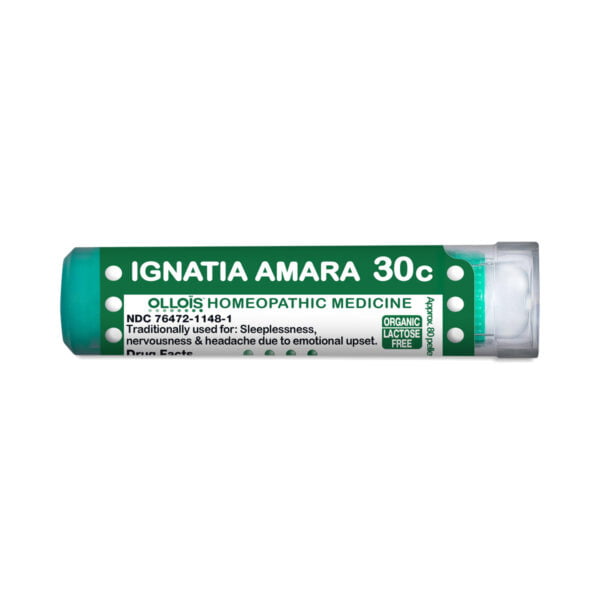 Ollois Organic Lactose-Free Ignatia Amara 30c: Sleeplessness & Nervousness 80 pellets