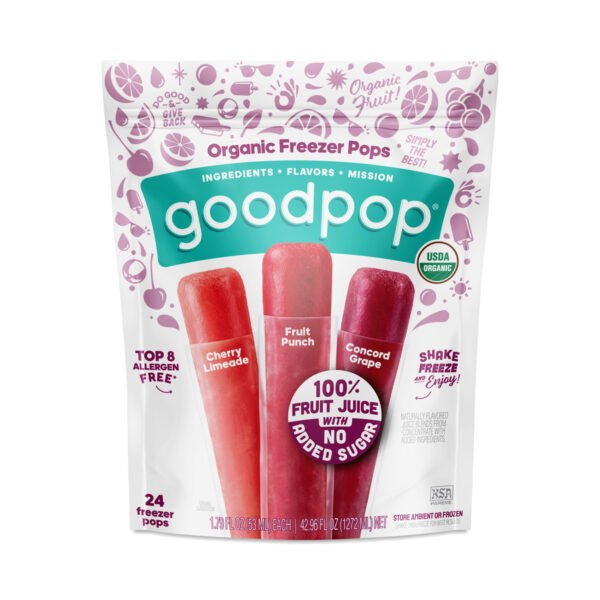 GoodPop Organic Freezer Pops 24 count bag