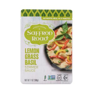 Saffron Road Lemongrass Basil Simmer Sauce 7 oz pouch
