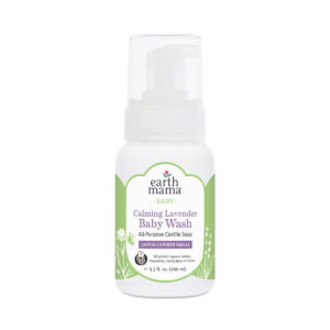 Earth Mama Calming Lavender Baby Wash 5.3 oz bottle