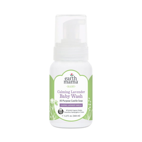 Earth Mama Calming Lavender Baby Wash 5.3 oz bottle