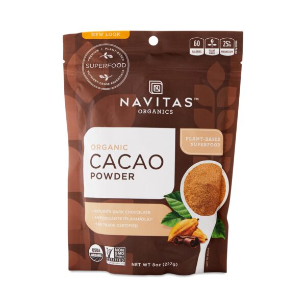 Navitas Organics Organic Cacao Powder 8 oz bag