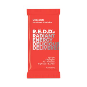 R.E.D.D. Plant Based Protein Bar Chocolate 6 bars (2 oz each)