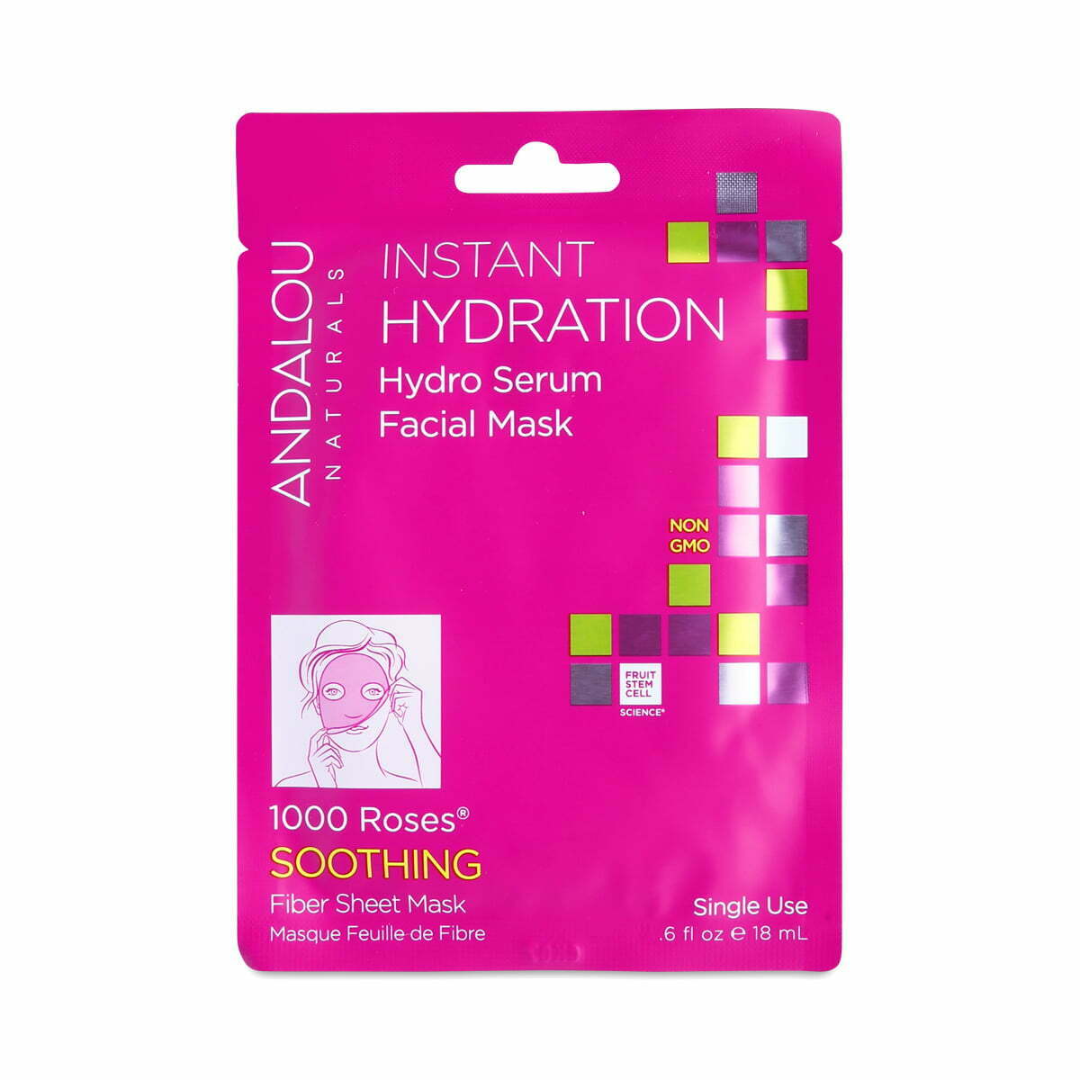 Andalou Naturals Instant Hydration Facial Sheet Mask 1 each