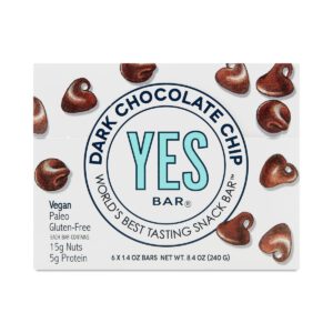 Yes Bar Dark Chocolate Chip Bars 6 bars (1.4 oz each)