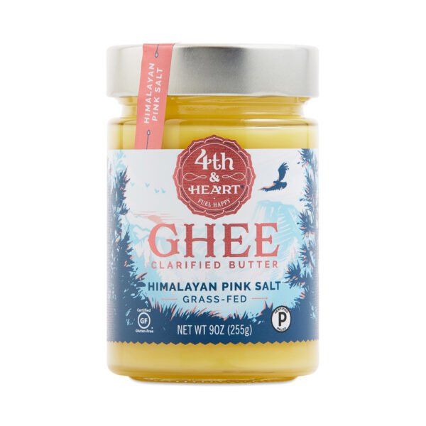 Fourth & Heart Grass Fed Himalayan Salted Ghee 9 oz jar