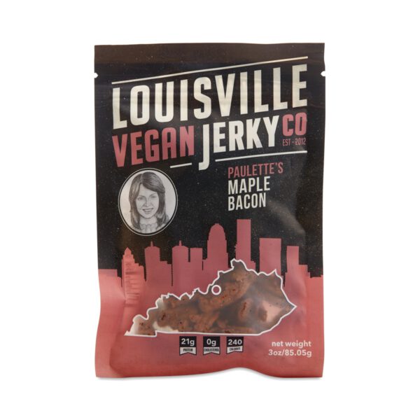 Louisville Vegan Jerky Co Maple Bacon Vegan Jerky 3 oz pouch