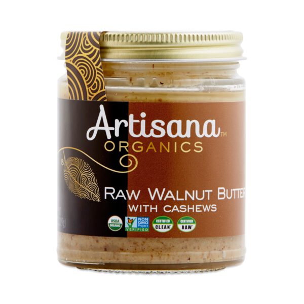 Artisana Organics Organic Raw Walnut Butter with Cashews 8 oz jar
