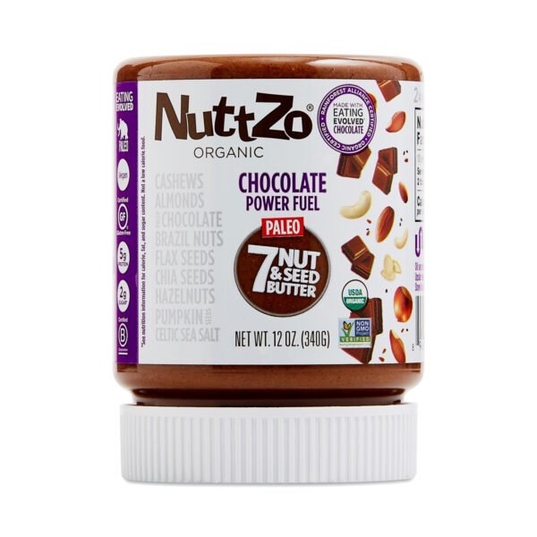 Nuttzo Organic Chocolate Power Fuel Peanut Free 12 oz jar