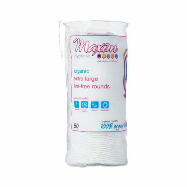 Maxim Hygiene Organic Cotton Extra Large Rounds 50 count