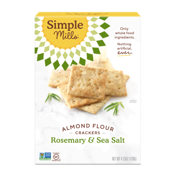 Simple Mills Rosemary & Sea Salt Almond Flour Crackers 4.25 oz box