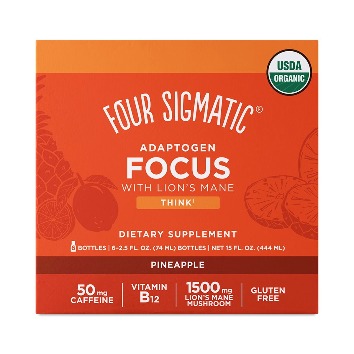 Four Sigmatic Mushroom Focus Shot with Lion's Mane six 2.5 fl oz bottles