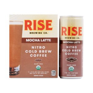 RISE Brewing Co. Mocha Nitro Cold Brew Latte 4 Pack four 7 oz cans