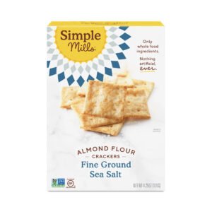 Simple Mills Fine Ground Sea Salt Almond Flour Crackers 4.25 oz box