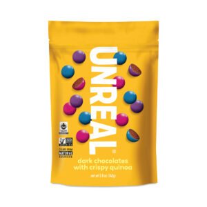 Unreal Dark Chocolate Crispy Quinoa Gems 5 oz pouch