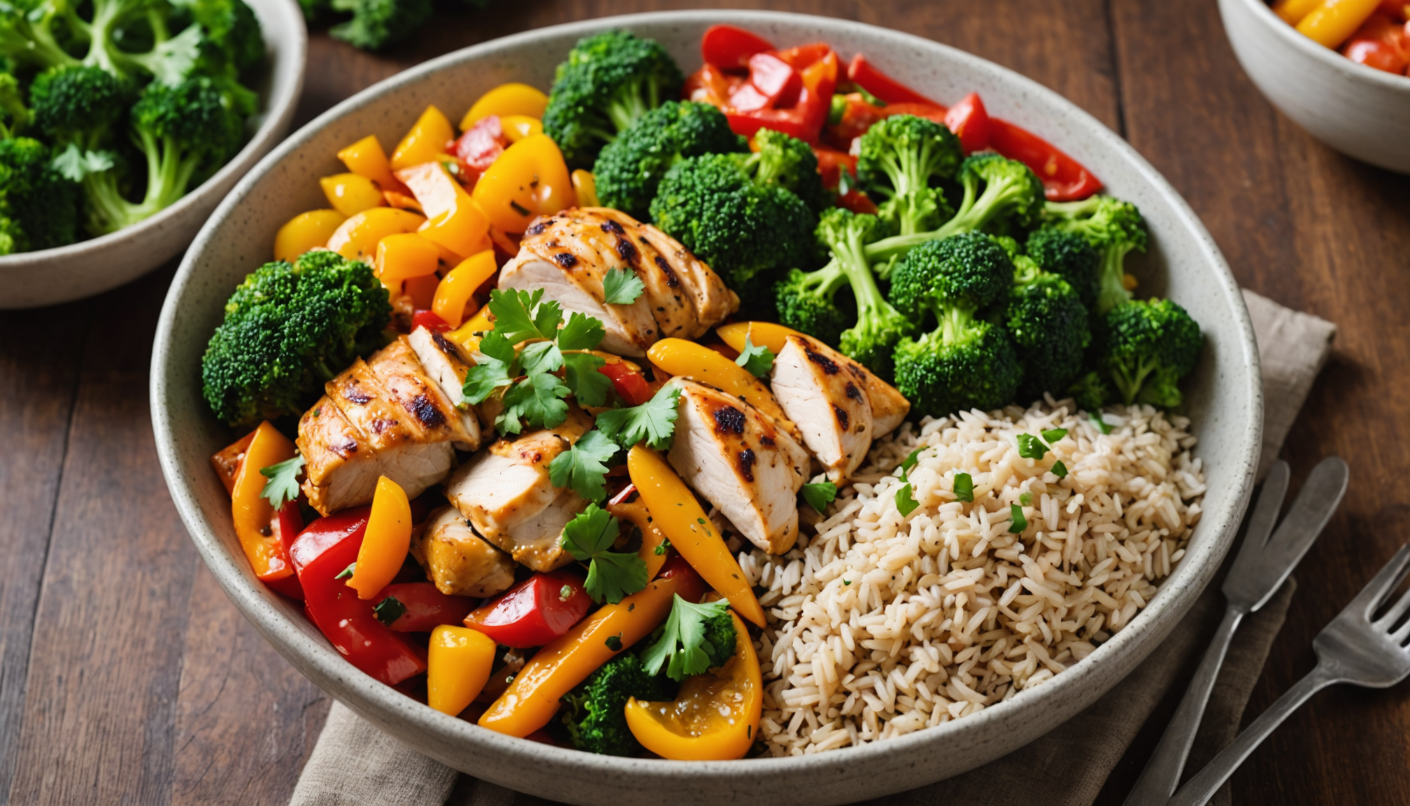 Healthy Organic Chicken Bowls for Dinner
