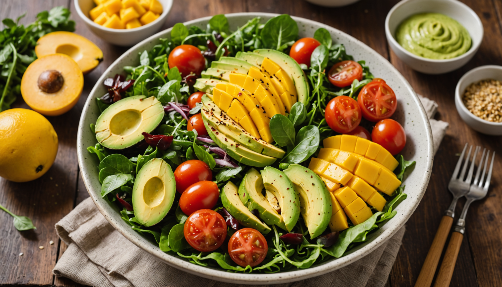 Fresh Organic Salad Bowls for Dinner