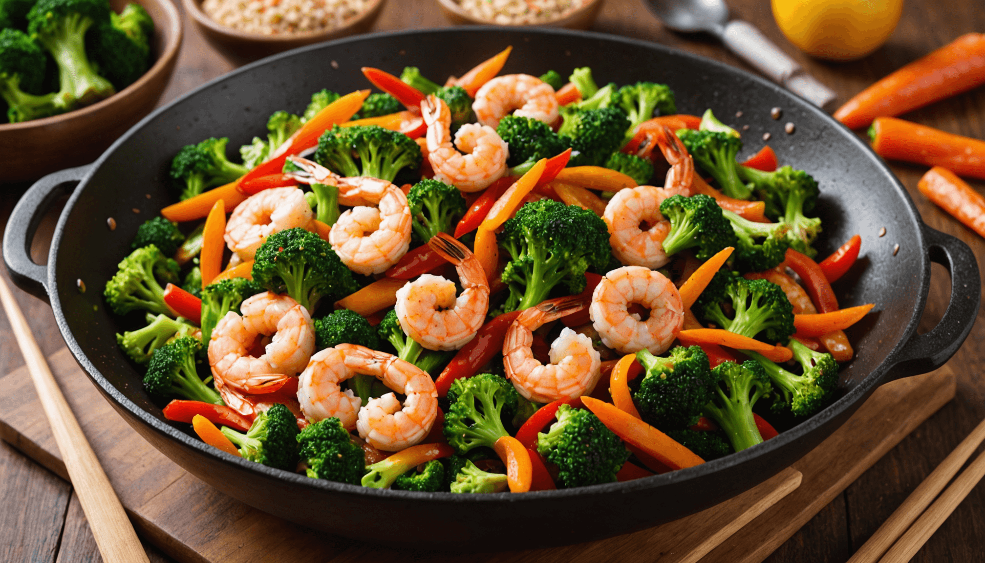 Healthy Organic Shrimp Stir-Fry