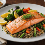 Pan-Seared Organic Salmon with Quinoa