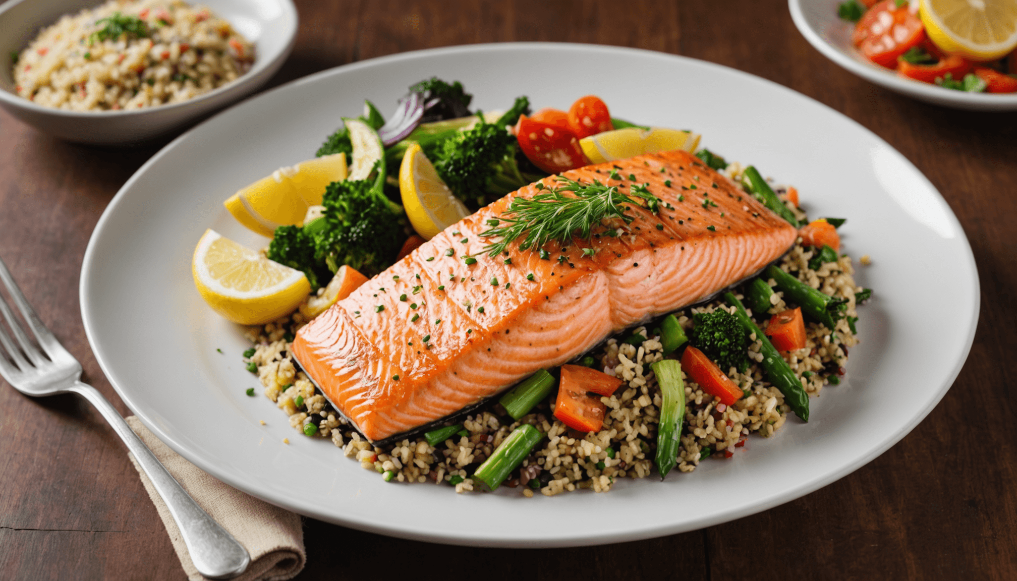 Pan-Seared Organic Salmon with Quinoa