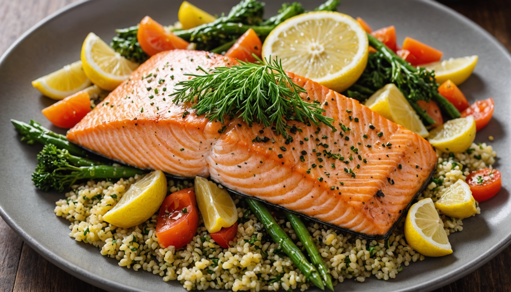 Pan-Seared Organic Salmon with Quinoa
