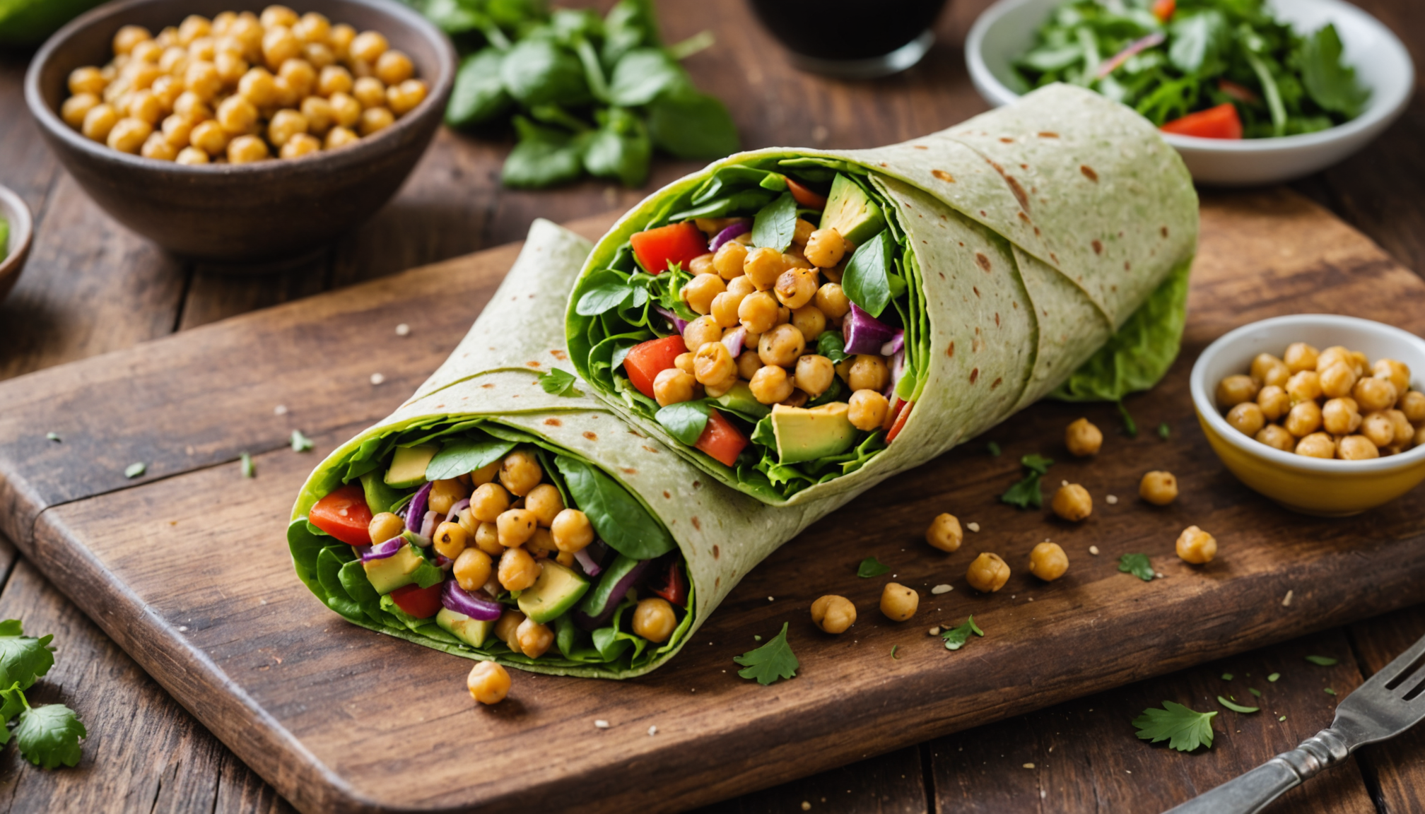 Healthy Organic Salad Wraps for Dinner