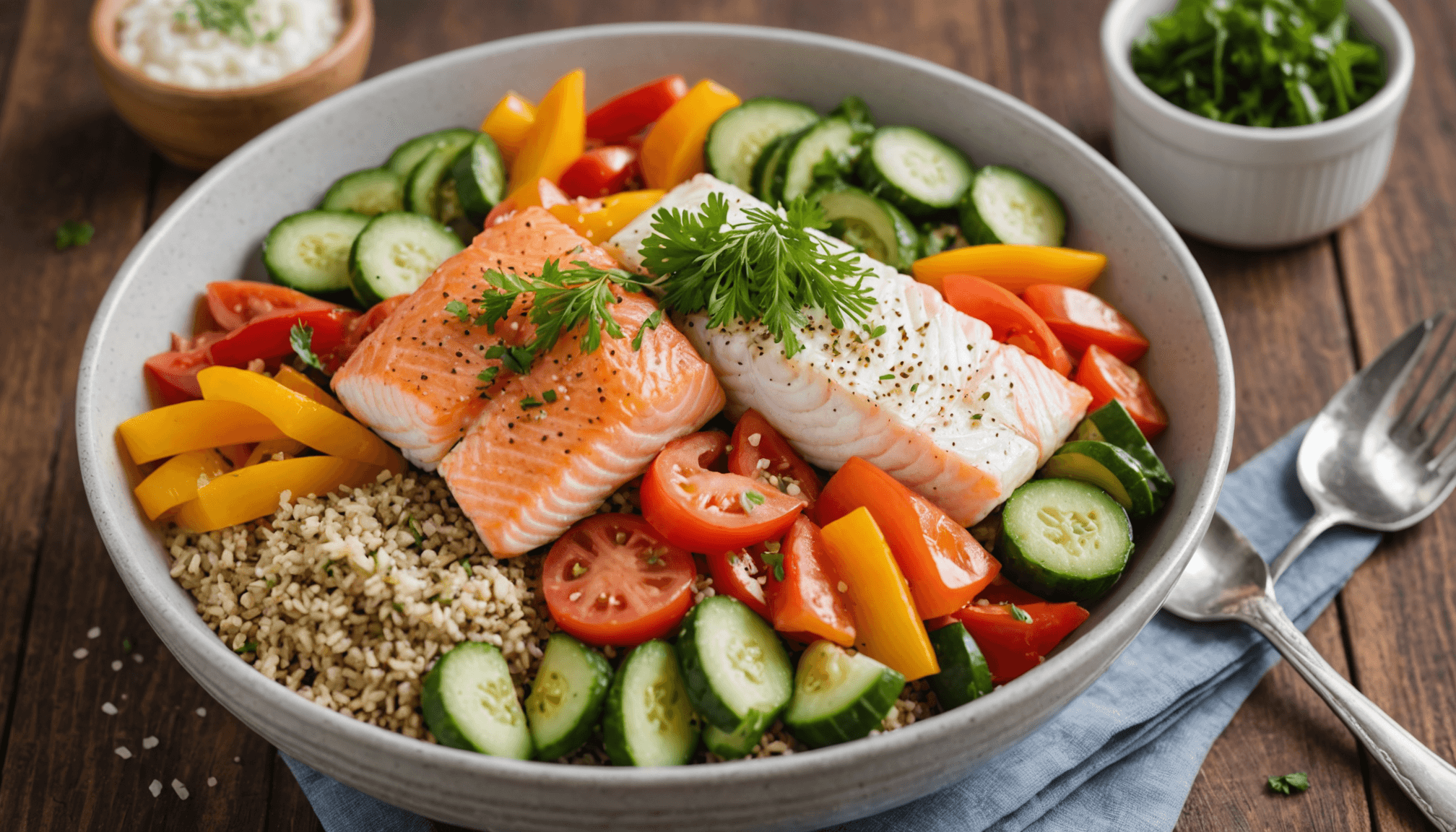 Light & Healthy Organic Seafood Bowls