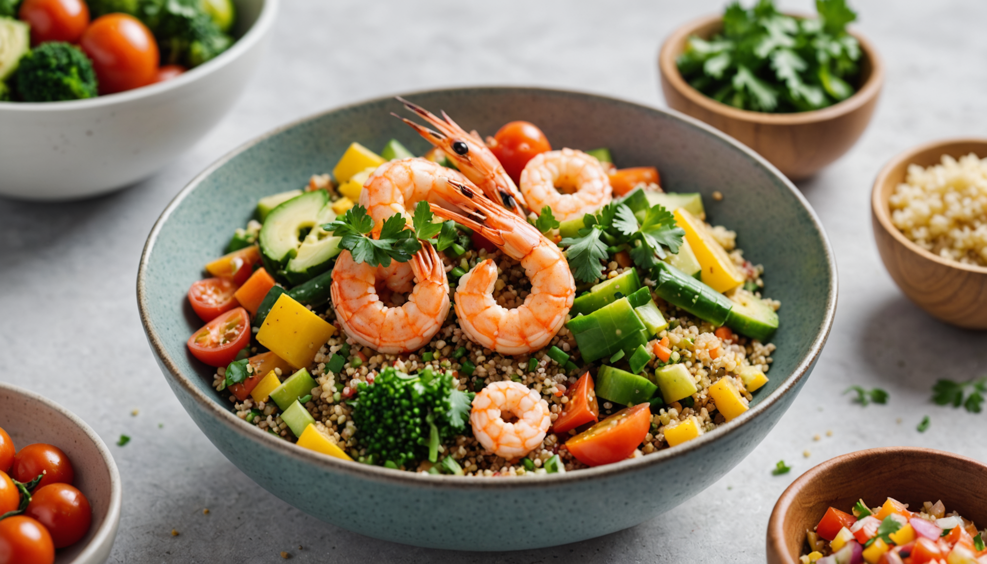 Light & Healthy Organic Seafood Bowls