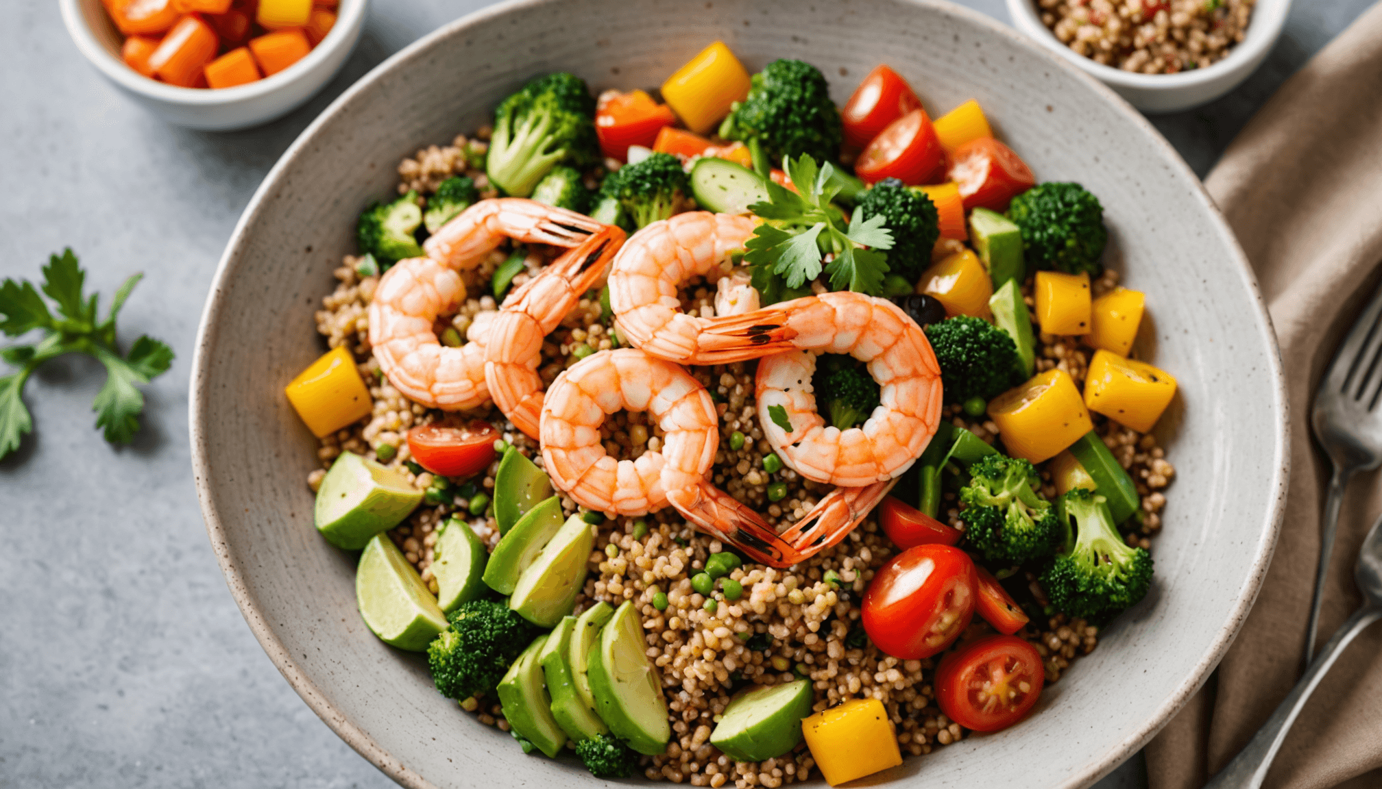Light & Healthy Organic Seafood Bowls